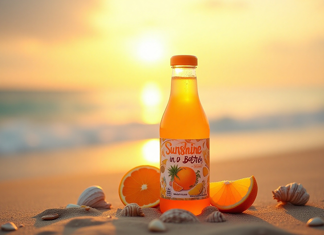 Pure Fresh Orange Juice in BPA-Free Transparent
